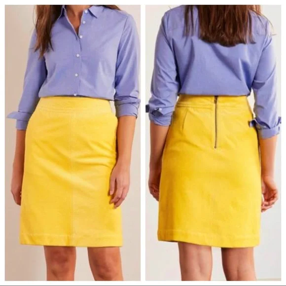 Women's corduroy skirt hot sale yellow